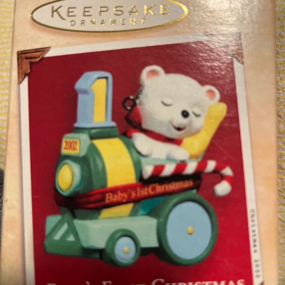 Holiday ornament for Christmas. Baby’s first Christmas